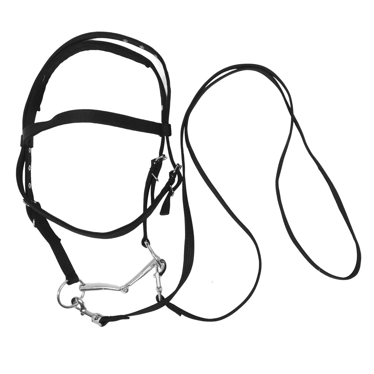 Halfter Für Pferde Nylon Black Horse Rope Tack Bitless Halfter Equitation Riding Supplies