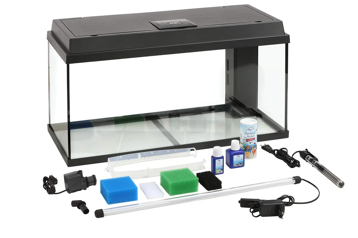 Dehner Aqua Aquarium Starterset 80, ca. 81 x 36 x 45 cm, inkl. Futter und Pflegeprodukten