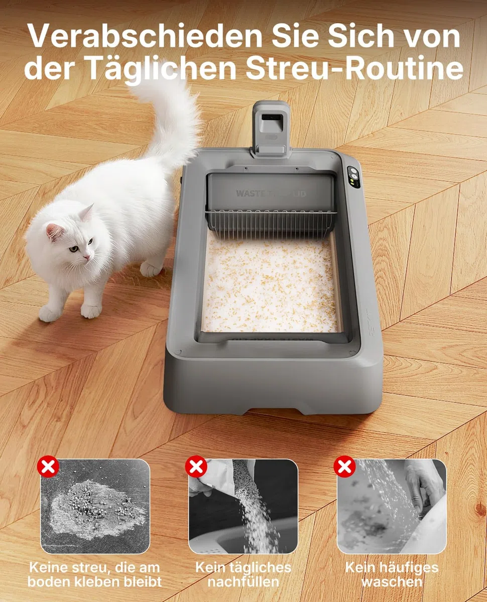 PETKIT Kristall Katzenstreu Set, pH-Farberkennung,Geruchsstark, Ohne Schaufeln, Einweg-Schale,Für PETKIT Purobot Crystal Duo,4er-Pack