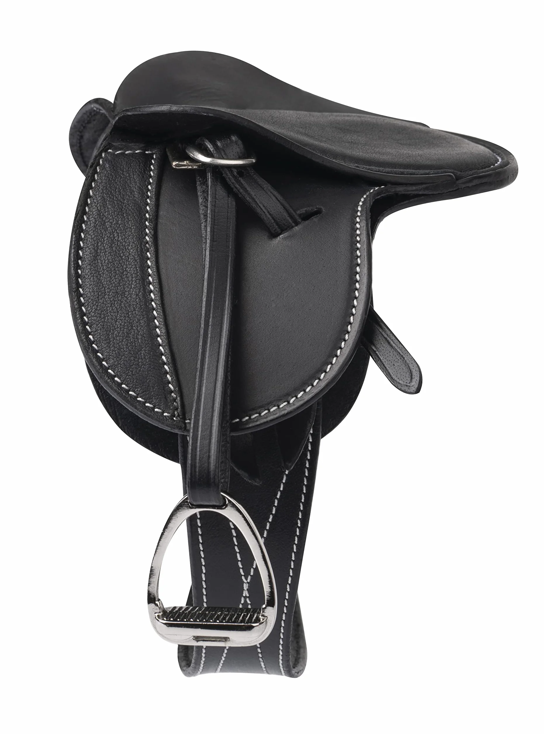 Lemieux Toy Pony Sattel - Schwarz - Fein genarbtes Leder - Geeignet für Kinder ab 8 Jahren