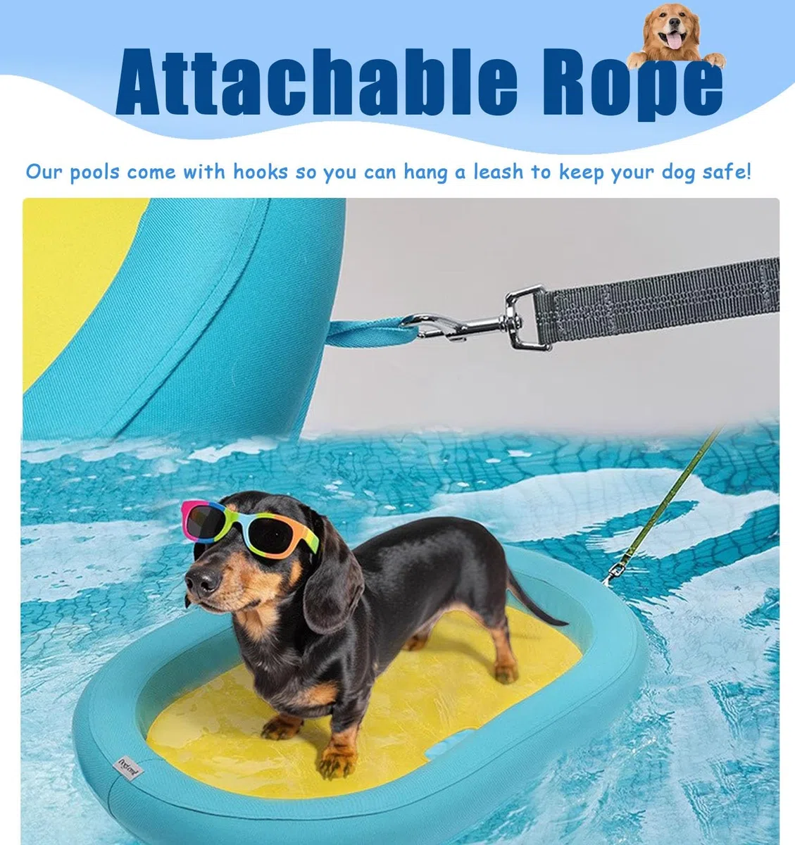 Aufblasbares Dock Kleines Hundefloß für Den Sommer Platzsparendes Hundefloß, Schwimmendes Ruderbett Tragbare Wasserspiele, Bootsrampe und Anlegestelle Zum Schwimmen Im See