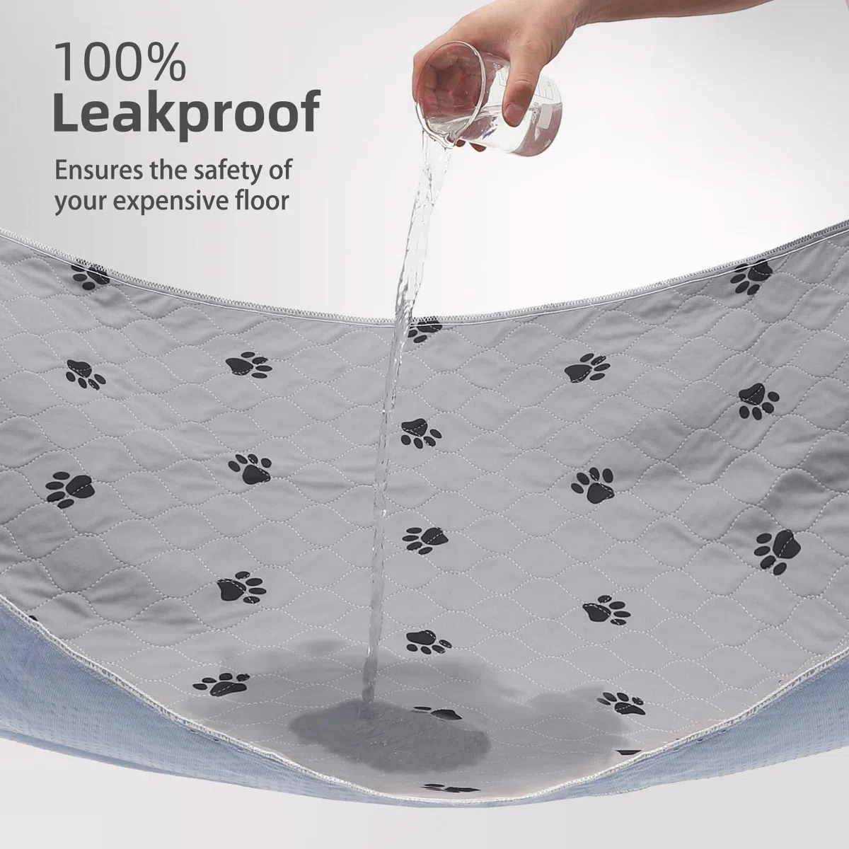 PUPTECK Waschbare Urini-Pads für Hunde – wasserdichte wiederverwendbare Welpentöpfchen-Trainingspads – schnelle Absorption rutschfeste Haustierfutter-Matte – Meerschweinchen-Unterlage für kleine Tiere