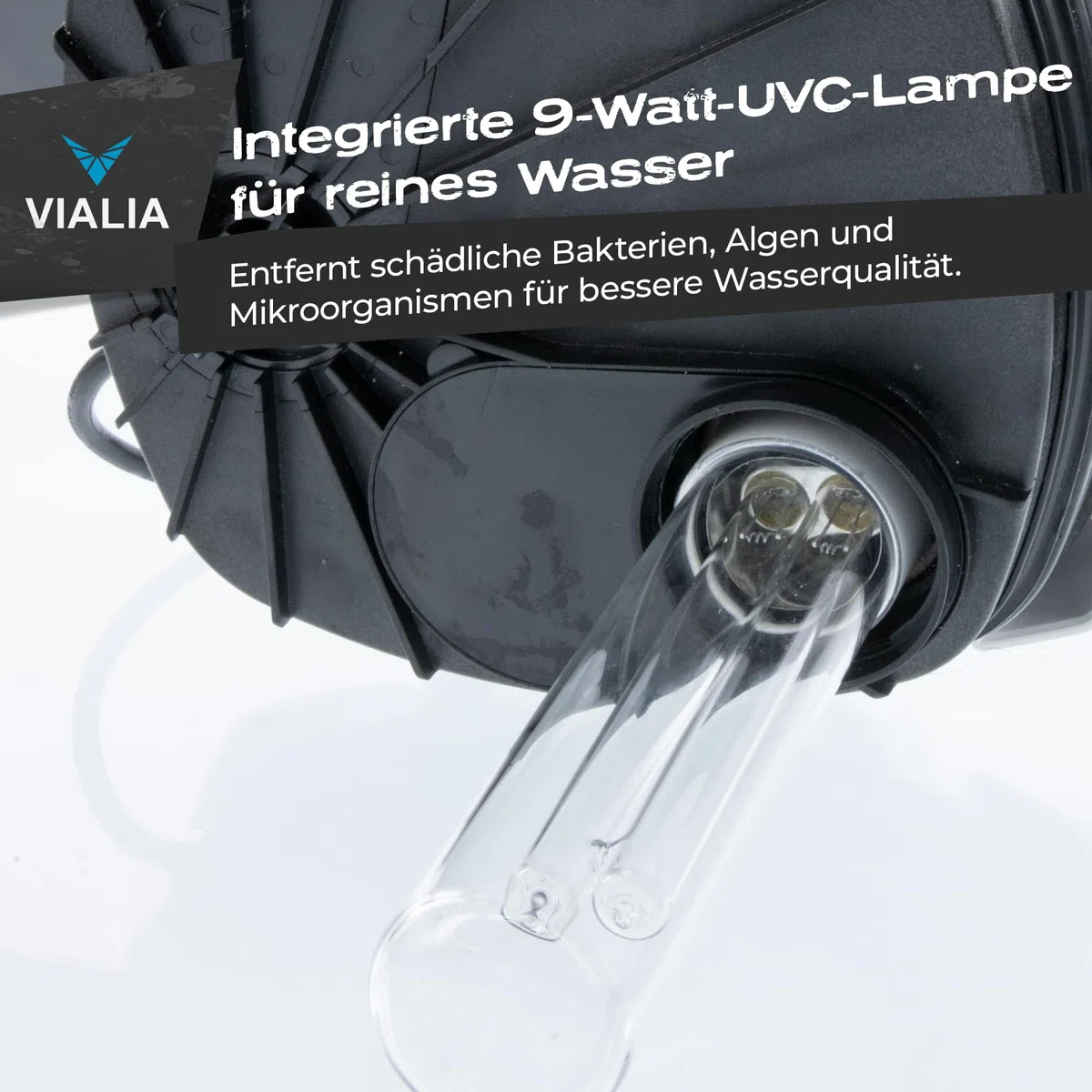 Aquarium Außenfilter mit 9W UVC Klärer für Aquarien bis 400L | 1000 L/h Pumpenleistung, Komplettset inkl. Filtermedien, Leise & energiesparend, Für Süß- und Meerwasser geeignet