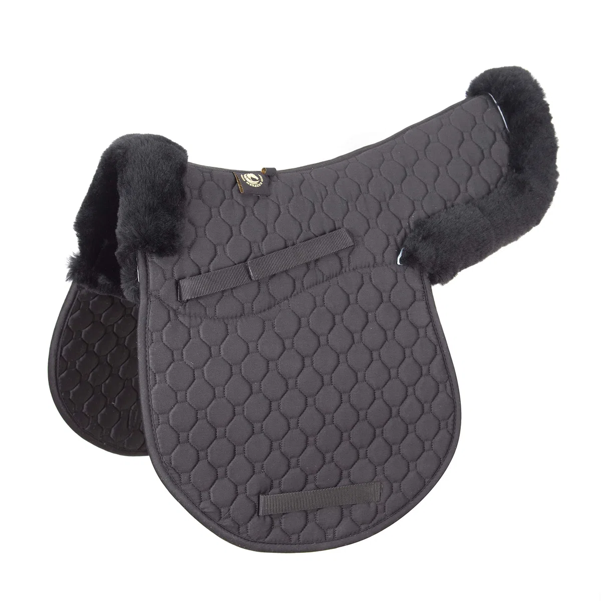 Lamb Skin GP/Jumping Half Lined Numnah - Lammfell Schabracke Schwarz (VSS)
