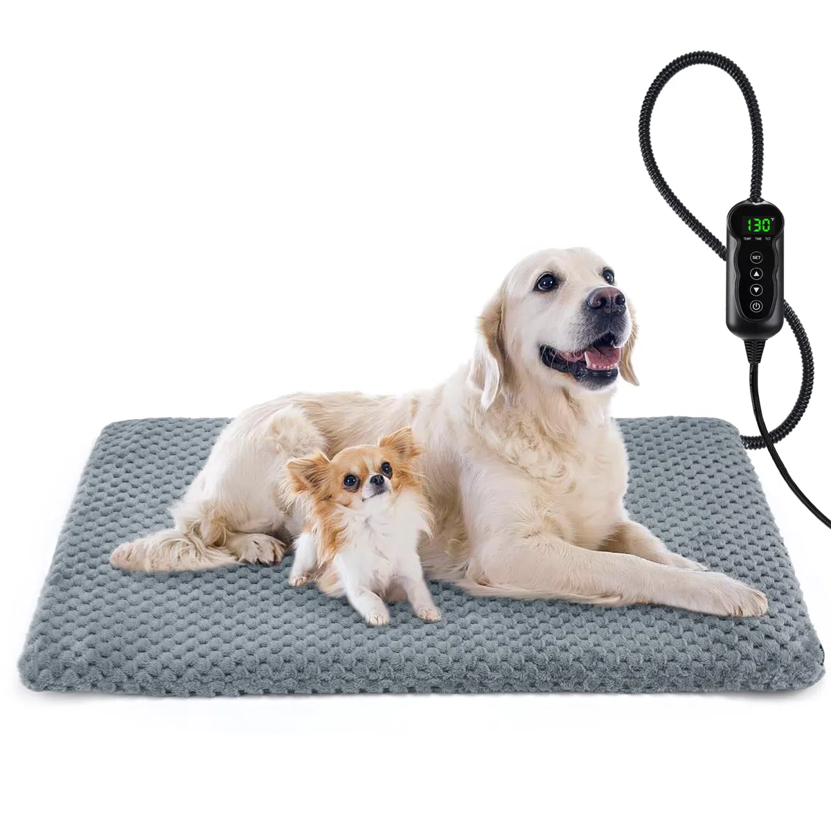 INVENHO - Haustier Heizkissen Wasserdicht Einstellbar mit Timer Haustier Heizkissen für Katzen Hunde Elektrische Heizkissen für Katzen Hunde