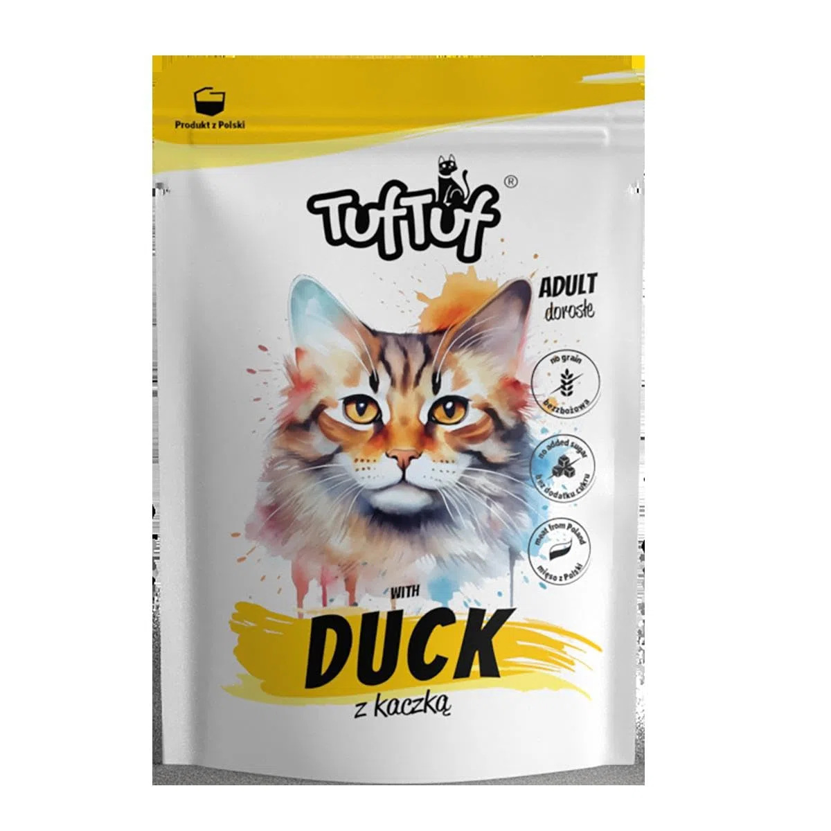 TufTuf Natürliches Nassfutter für Katzen,Katzefutter Nass, Mix, 40x100 g | nfutter futter - Mix - Beutel - 40x100g - Mahlzeit - 9% Rohprotein - getreidefrei - saftig