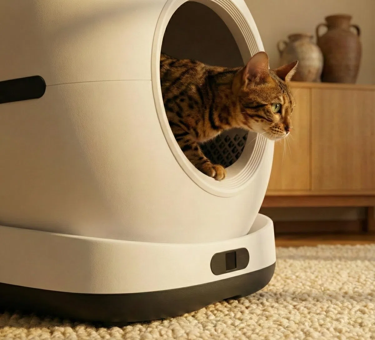 Selbstreinigende Katzentoilette, 82L Katzenklo Selbstreinigend mit App – Inkl. Katzenklo-Matte & 3 Rollen Müllbeutel – XXL - Zedar K1200