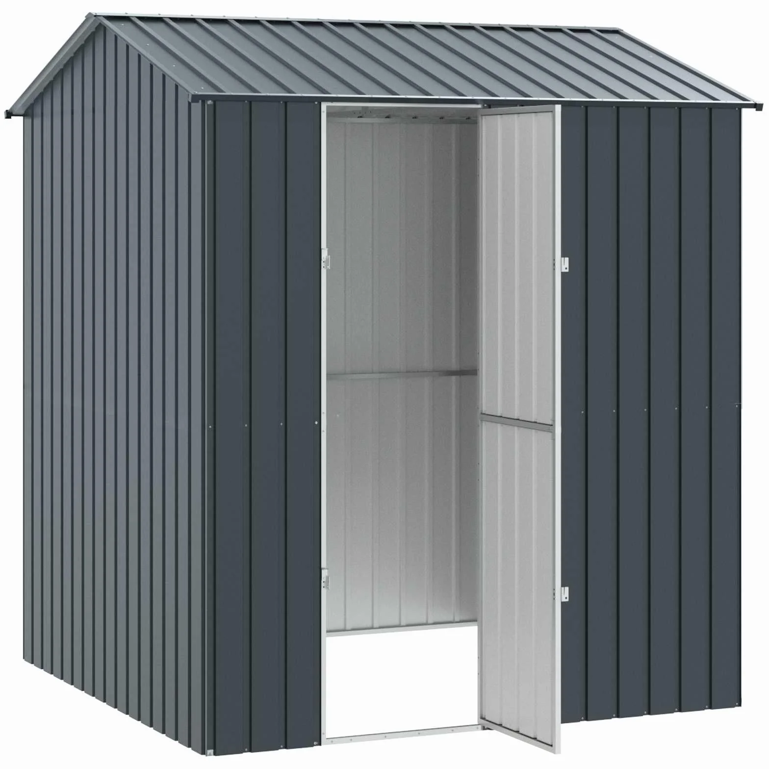 Outdoor Vogelkäfig Anthrazit 215 x 210 x 247 cm aus verzinktem Stahl, große Vogelvoliere für Garten und Terrasse mit rechteckigem Design, robust und wetterfest, einfache Montage