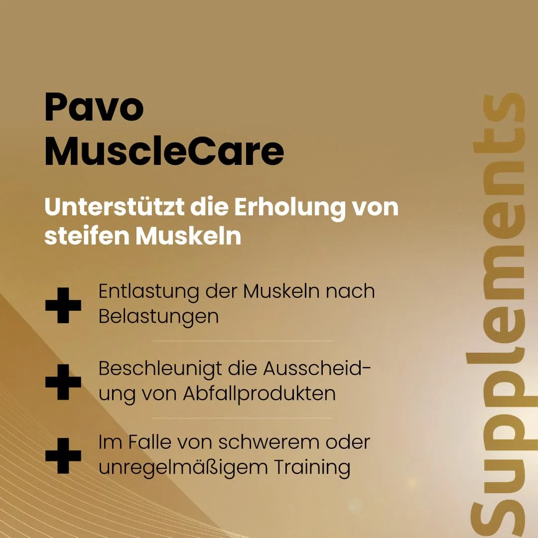 Pavo MuscleCare 3KG - Premium Muskelpflege für Pferde - Unterstützt Muskelregeneration & Reduziert Steifheit - Sportfutter, Pferdefutter