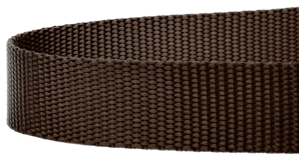 Country Brook Petz Hundeleine, Nylon, robust, langlebig, traditioneller Stil mit einfach zu bedienendem Schnappverschluss, in 25 Farben erhältlich (2,5 cm breit, 1,2 m, braun)