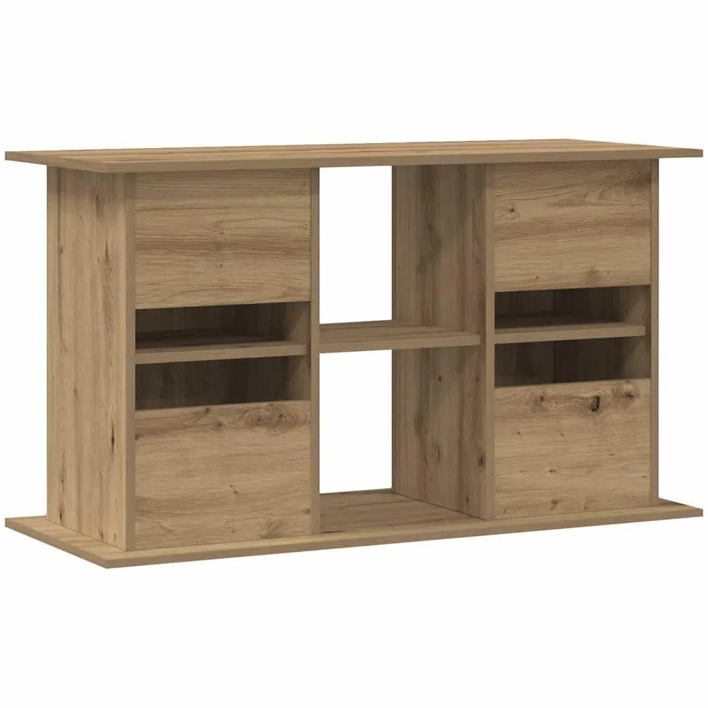 Aquariumständer Unterschrank aus Holzwerkstoff in Artisan-Eiche, 101 x 41 x 58 cm, mit 3 Ebenen für Aquarium, Fischbecken, Terrarium, Aufbewahrung, stabile Basis für Wohnraum
