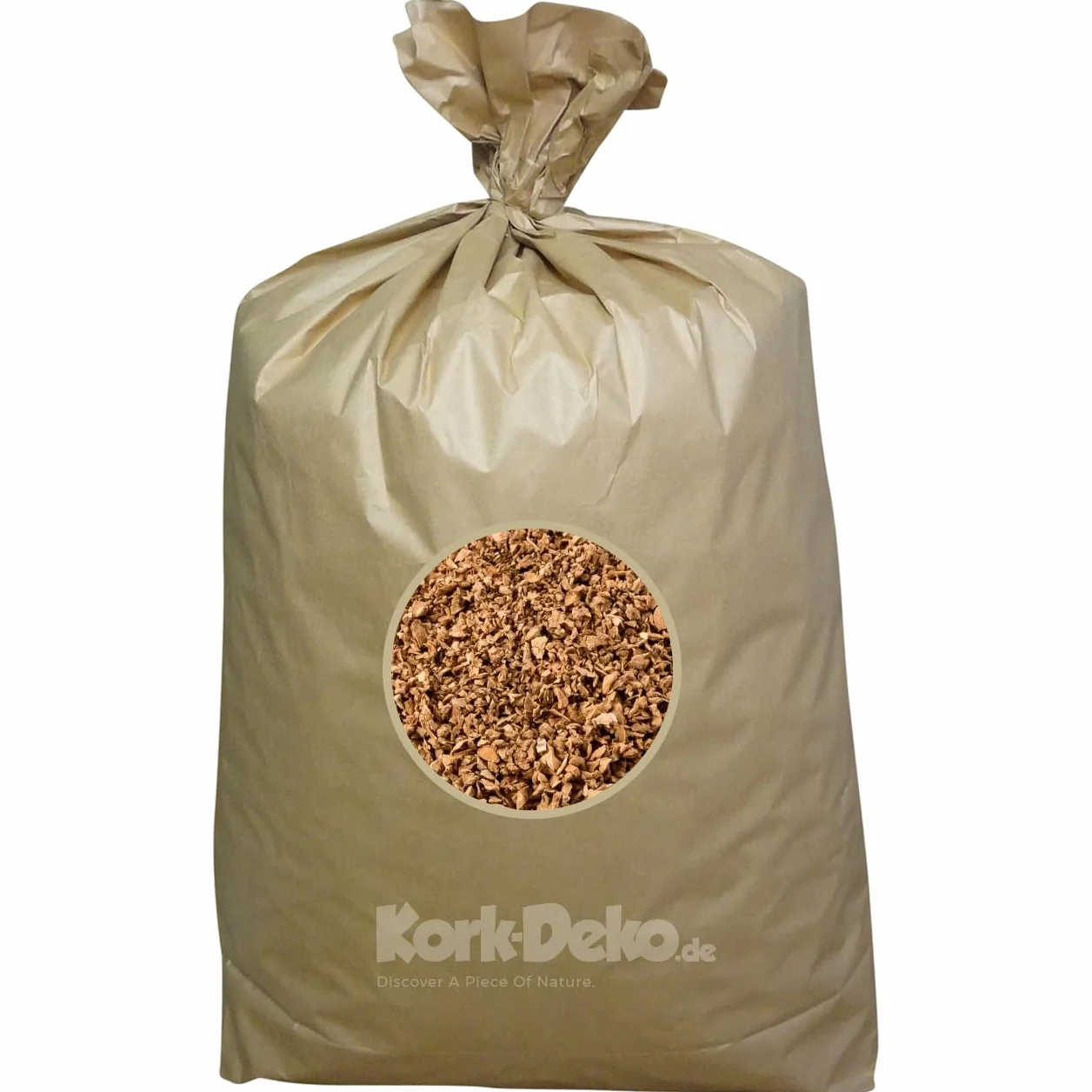 100 Liter grobes Korkgranulat | Kork-Granulat 3-12 mm | im 100L Papiersack | hergestellt aus recycelten Naturkorken | Verarbeitung in einem sozialen Unternehmen