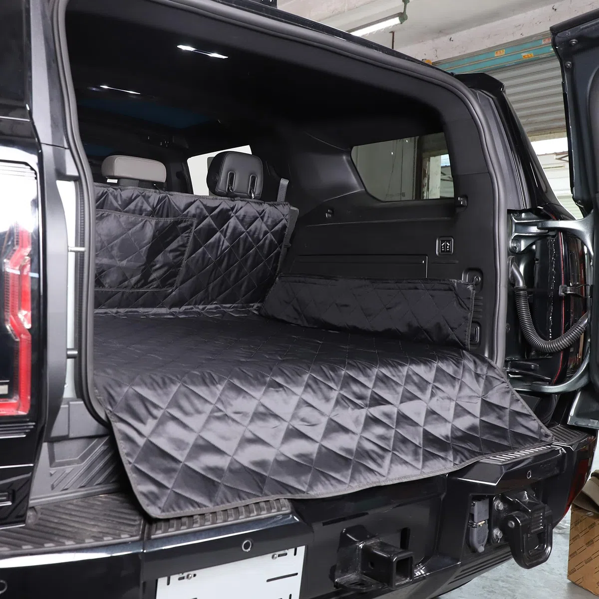 Kofferraumschutz Hund Kompatibel mit GMC Hummer EV (2024+) Haustier Auto Schutzmatte Kofferraumschutz Hund Kombi | 1 Stück Set | Wasserdicht, Schmutzabweisend & Abriebfest für Hunde