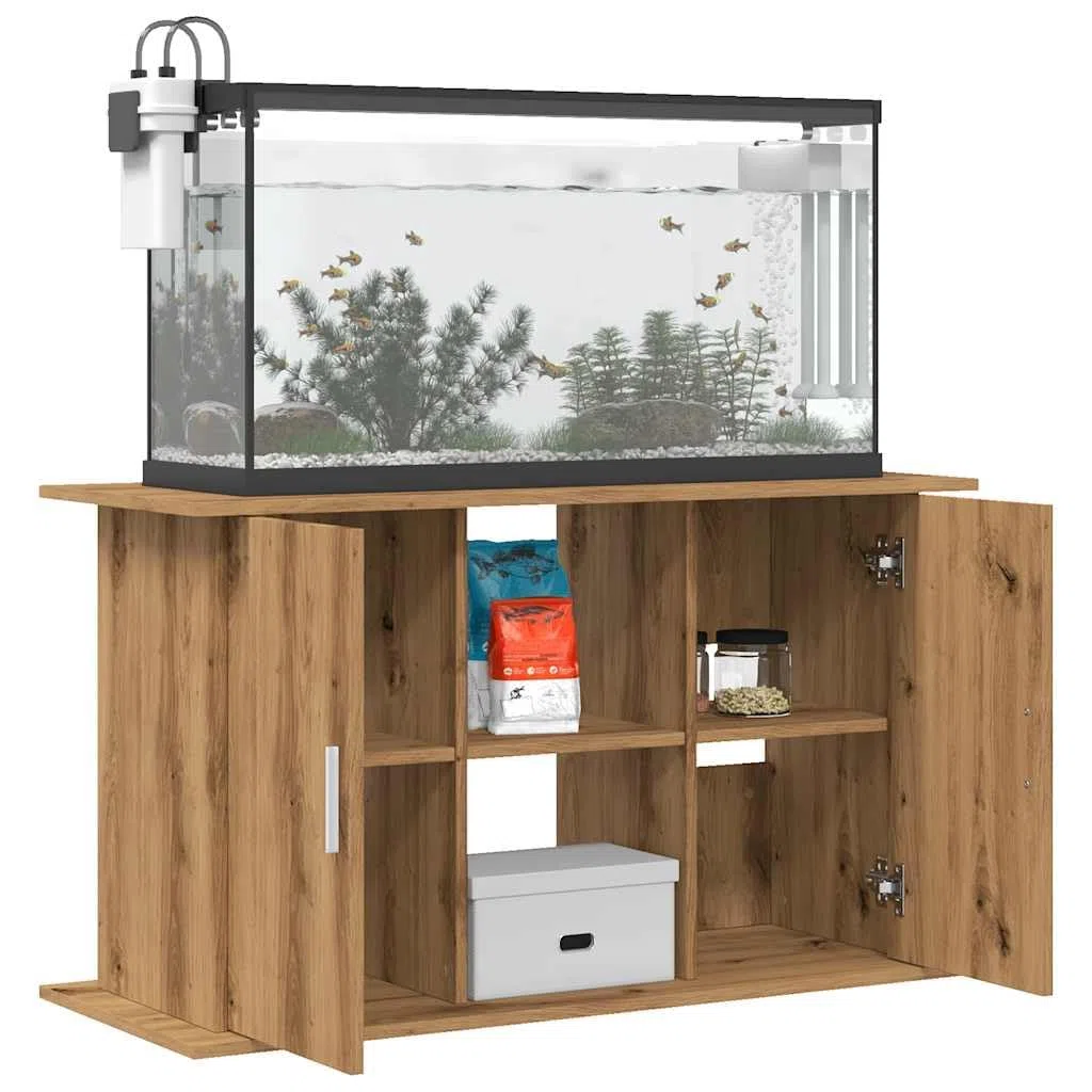 LAPOOH Aquariumständer Artisan-Eiche 101x41x58 cm Holzwerkstoff, Aquarium Unterschrank, Aquarium Schrank, Aquariumschrank, Aquarium Tisch, Aquarium Stands - 857281