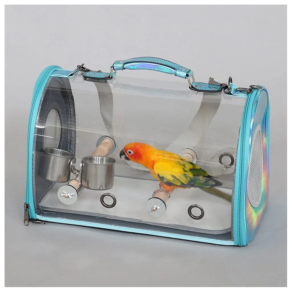 SUNESA Vogelvoliere vogelkäfige Pet Bag Papagei-Vogel aus dem Käfig Vogelkäfig Messenger Reisekäfig Tragetasche, Kleiner Vogel, Kanarischer mit Feeder Vogelhaus