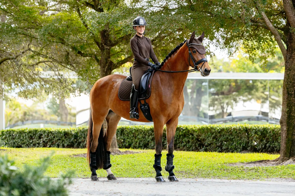 LeMieux Brilliance Dressur-Schabracke - Espresso