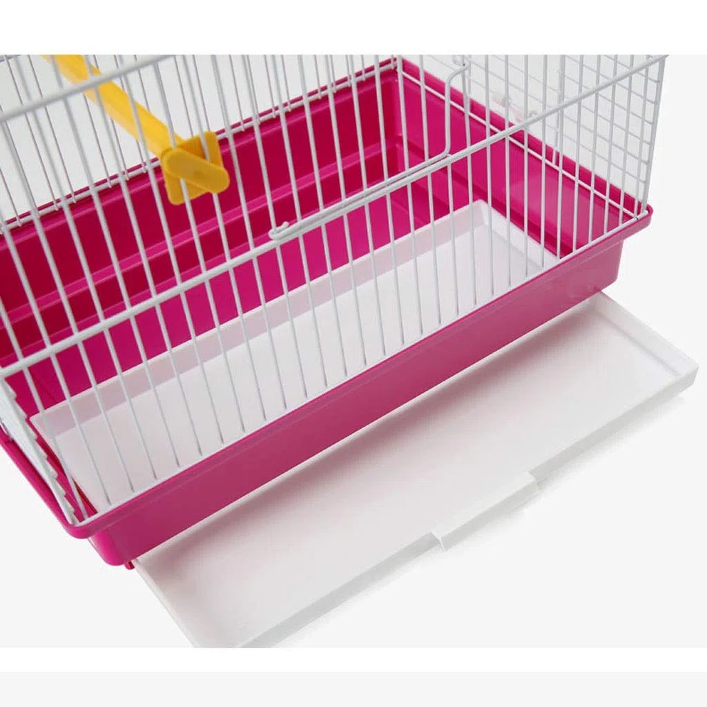 Großer Vogelkäfig Edelstahl Tragbarer Papageienkäfig für kleine Vögel - idealer Reisekäfig für Kakadus und Tauben