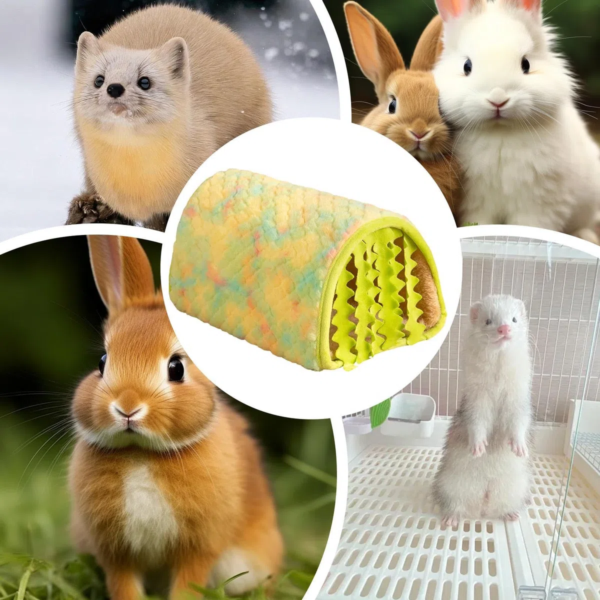 Kleintierschlafplatz Weiches Kuschelnest für Kleintiere | Plüschnest Für Haustiere Und Kleintiere Für Meerschweinchen Frettchen Maus Hamster Igel Chinchilla