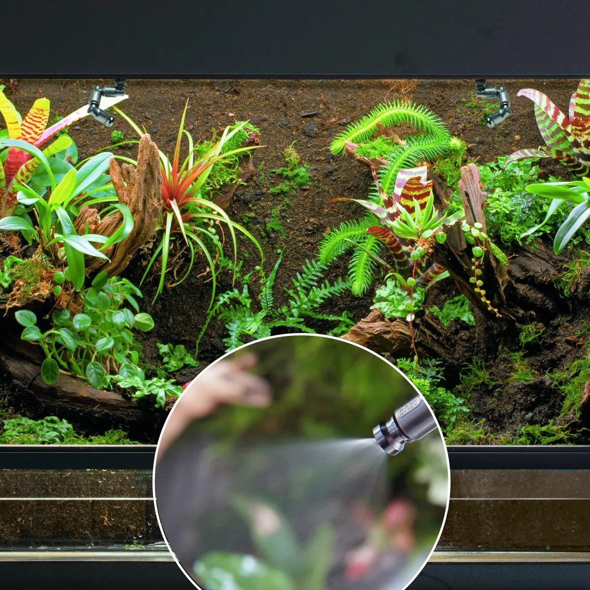 MRREPTILE Reptiliennebel, Nebelsystem für Reptilien Terrarium, Mister für Chamäleon Schildkröte Eidechse, MS200 Mister Neue Version, Tank Mister