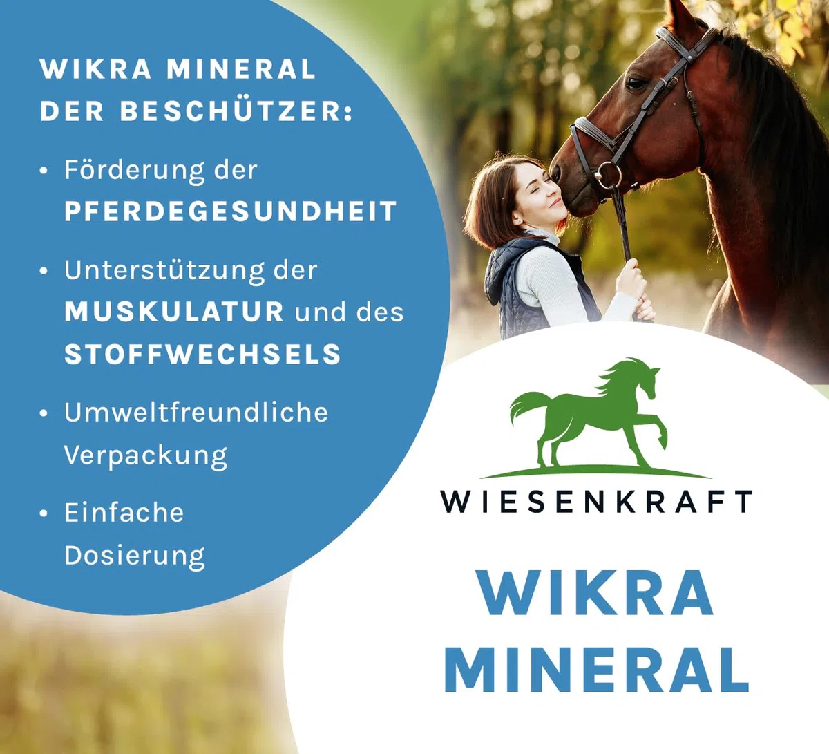 Wikra Mineral – 4,5kg – natürliches Zusatzfutter für Pferde, mit Tierärzten entwickelt, reich an Vitamin E, Zink & Aminosäuren, getreidefrei, ohne Chemie & Melasse, für alle Pferderassen