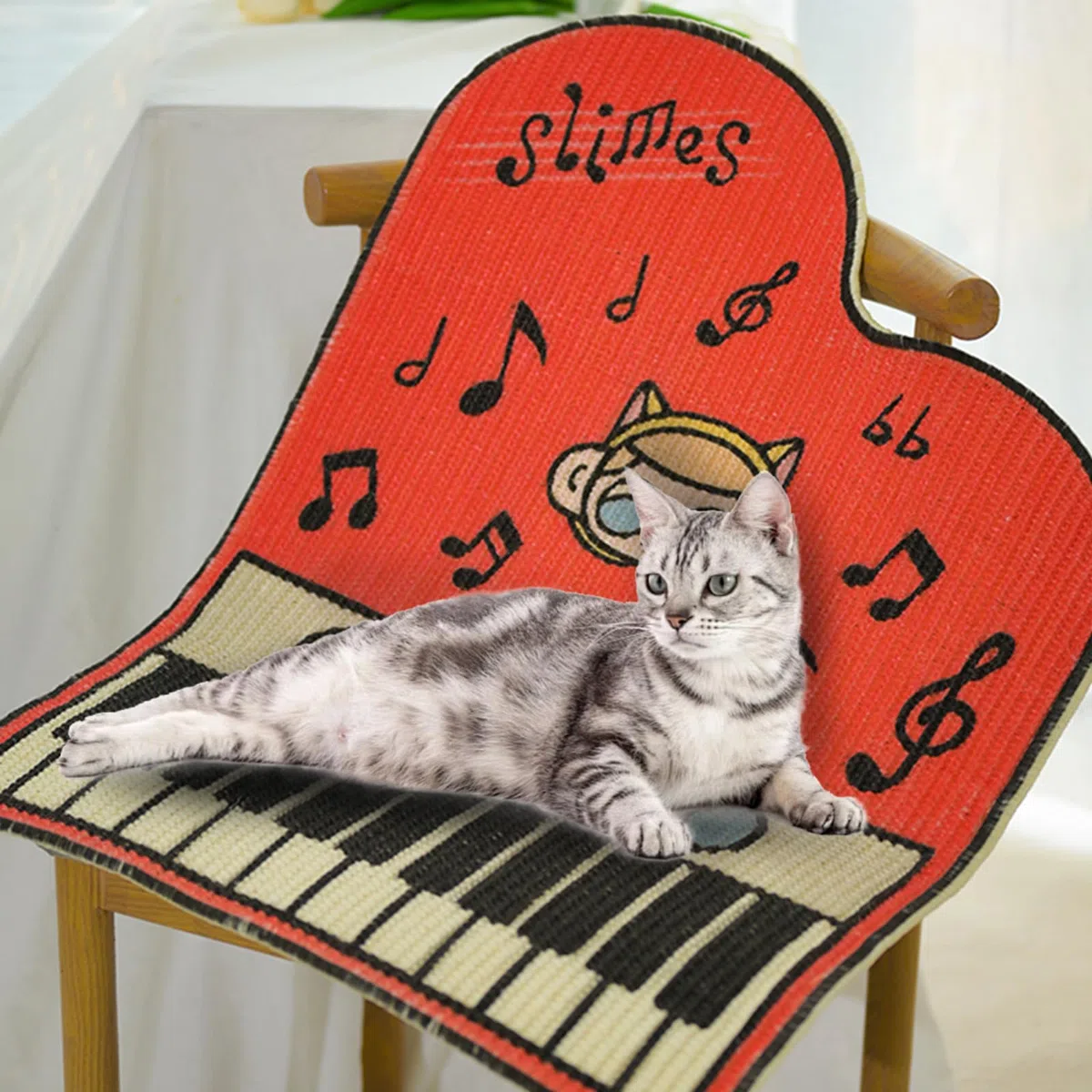 Kratzmatte Katze, 66 * 50cm Widerstandsfähig Katzenmöbel Fußmatte mit Klettverschlus für Katze Bäume Wand Möbel und Couch Schutz (Schwarz)