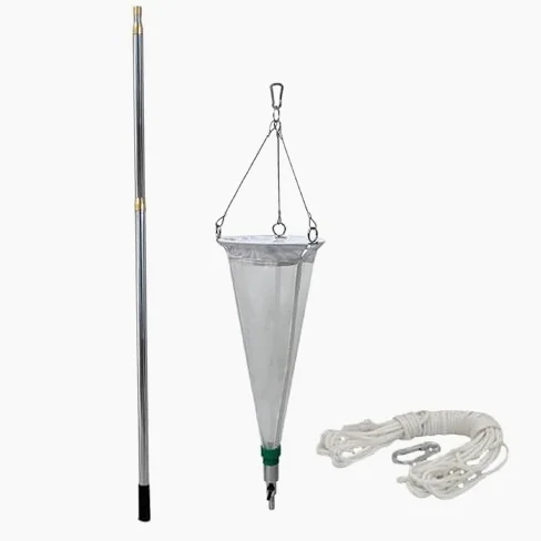 Aquarium-Fischnetz, 21 cm Nylon-Planktonnetz mit Teleskopstange und 125 und 200 Maschen