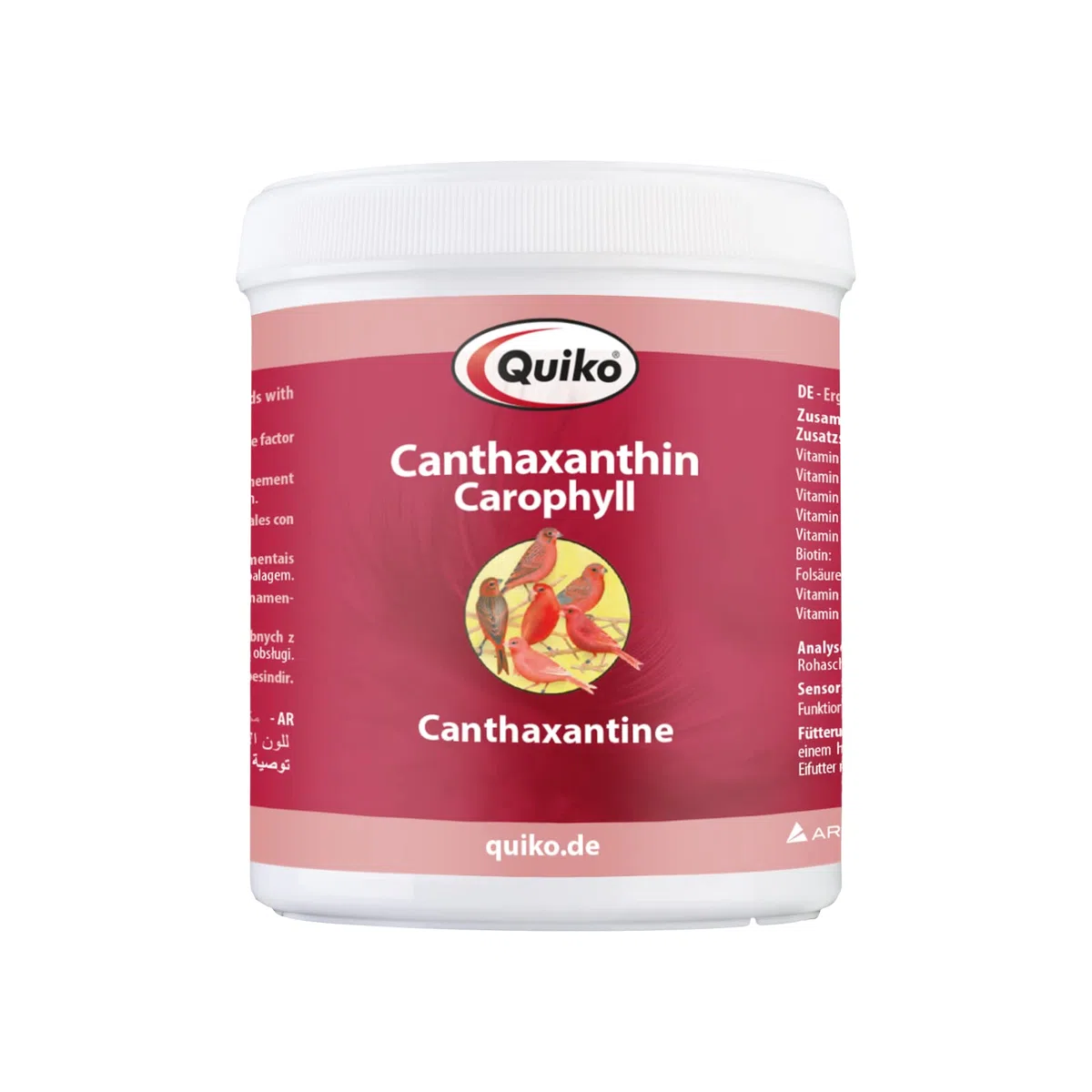 Quiko Canthaxanthin 500g - Carophyll - Ergänzungsfutter für Ziervögel mit Rotfaktor
