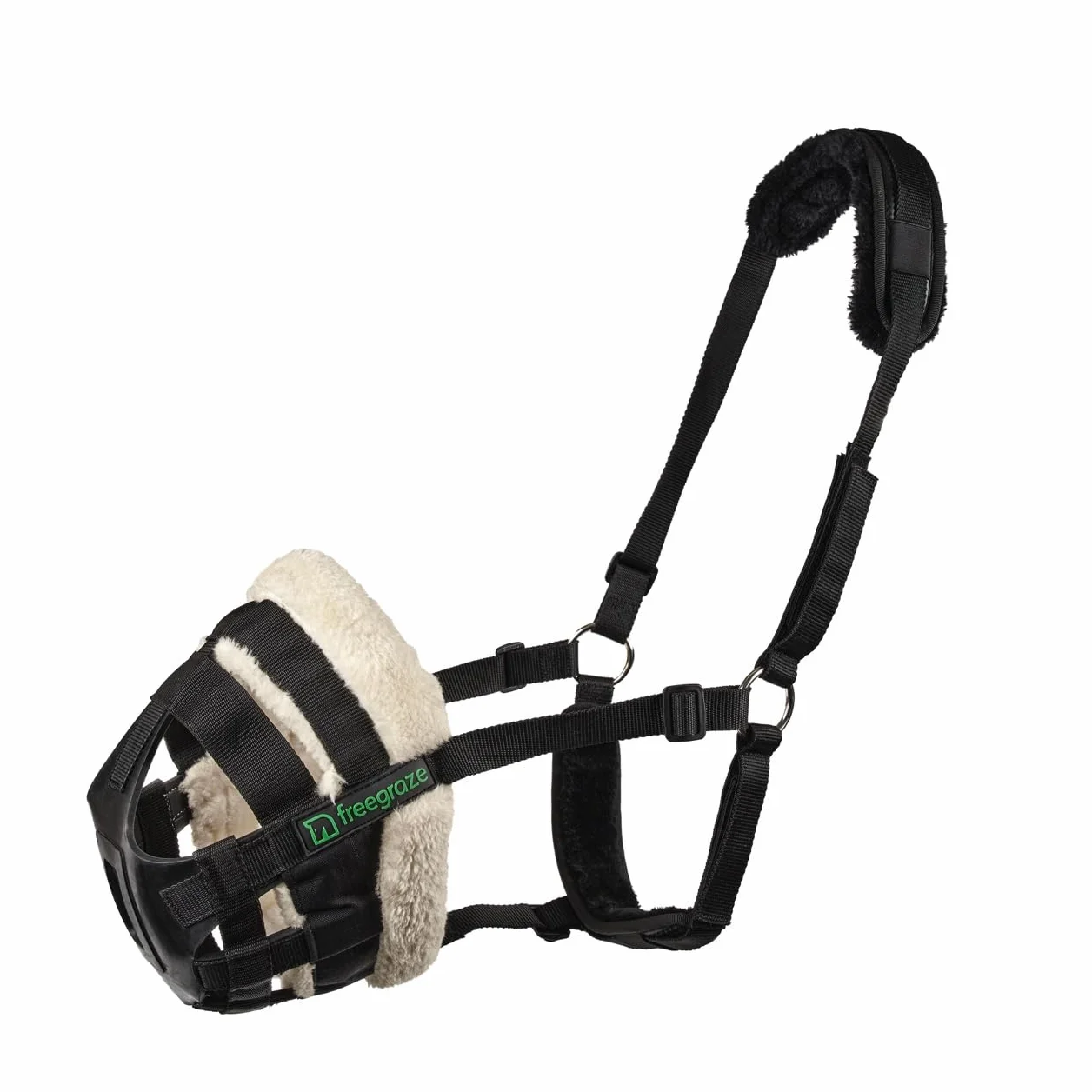 Shires FreeGraze Airflow Weidemaulkorb Schwarz Cob