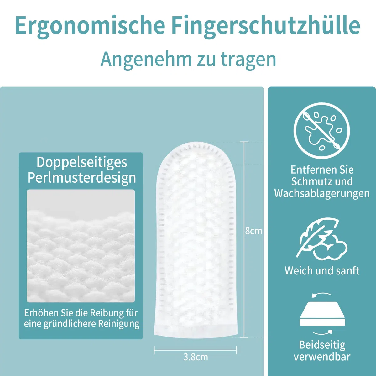 Ohrpflege Finger-Pads für Hunde und Katzen 64 Dosen | 1 Dosen 50 Stück Mit Aloe Vera | Ohrenreinigung zur Vorbeugung von Ohrenentzündungen, Großabnahme, Ideal Für Tierpensionen, Haushalte Mit Mehreren Haustieren