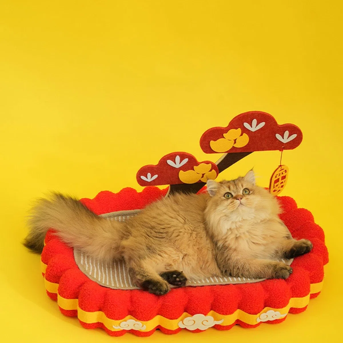 Kratzfester Katzenkratzer Mit Hängetag – 64X cm | kratzfestes Material, atmungsaktiv, ovales Design, vielseitig einsetzbar