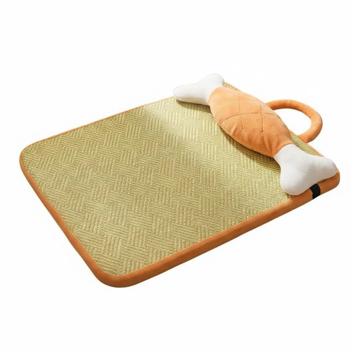 Hundekühlbett Hundebett Hundematte Haustierbett Liegekissen mit Pflegeleichter Waschbarer Oberfläche Weniger Haaranziehend Kühlende Funktion mit, XL 90 72cm, Knochen-Kühlmatte