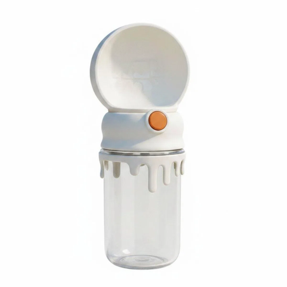 Sharplace Outdoor Trinkflasche Hund Tragbarer Haustier Wasserbehälter Hunde Wasserflasche Robuste Verarbeitung aus für Spaziergänge Reisen Parkausflug, Weiß, Schmelz-Wasserflasche Basis