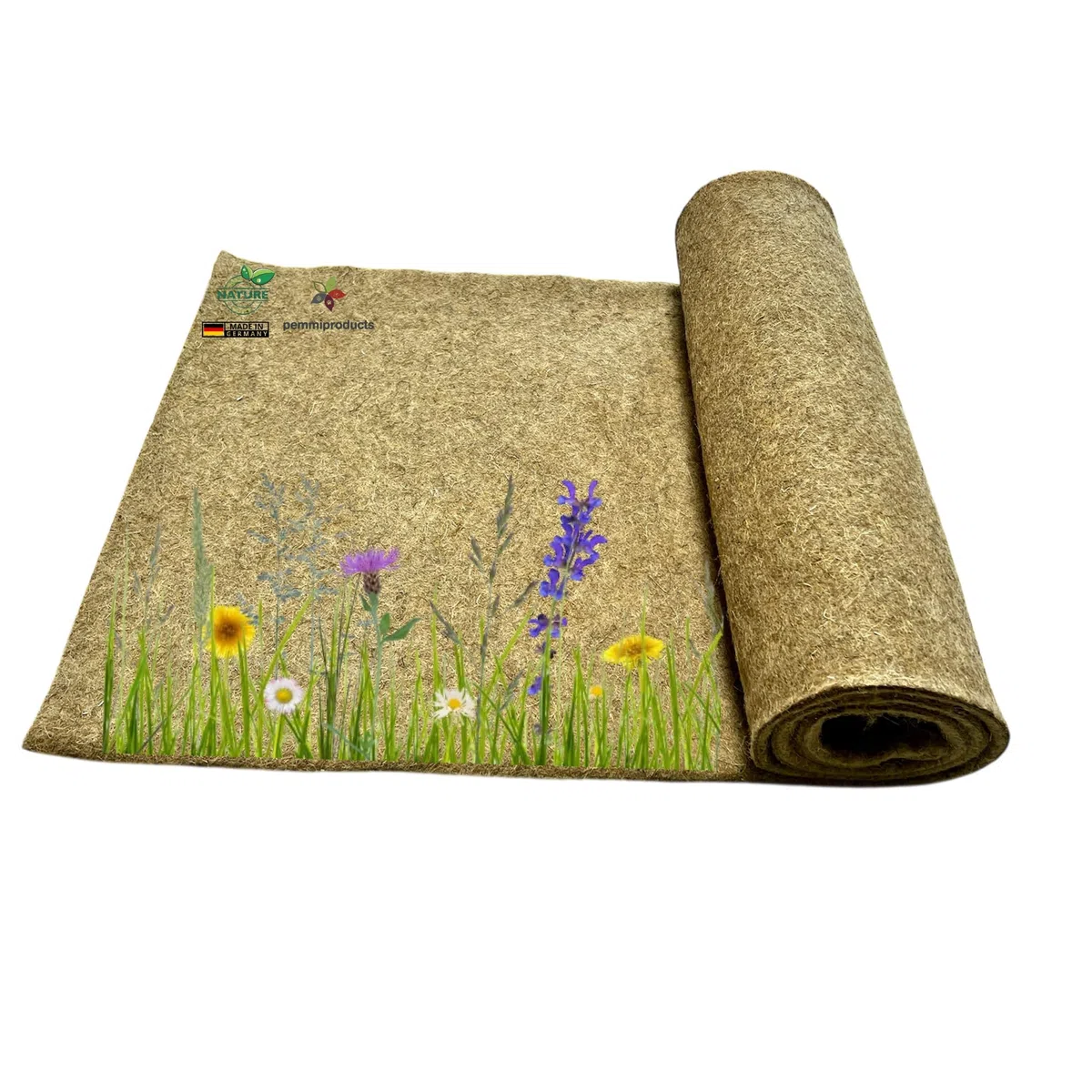 Nagerteppich 100% Hanf, Meterware, 1 m x 15 m x ca. 1 cm dick, Nagermatte, Hanfmatte für Kaninchen,Meerschweinchen, Nager,Hemp mat