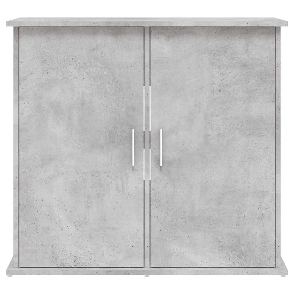 Aquariumständer Betongrau 81 x 36 x 73 cm Holzwerkstoff | 4 Türen Stauraum, Feuchtigkeitsbeständig, Stabile Konstruktion, Mit Wandbefestigung