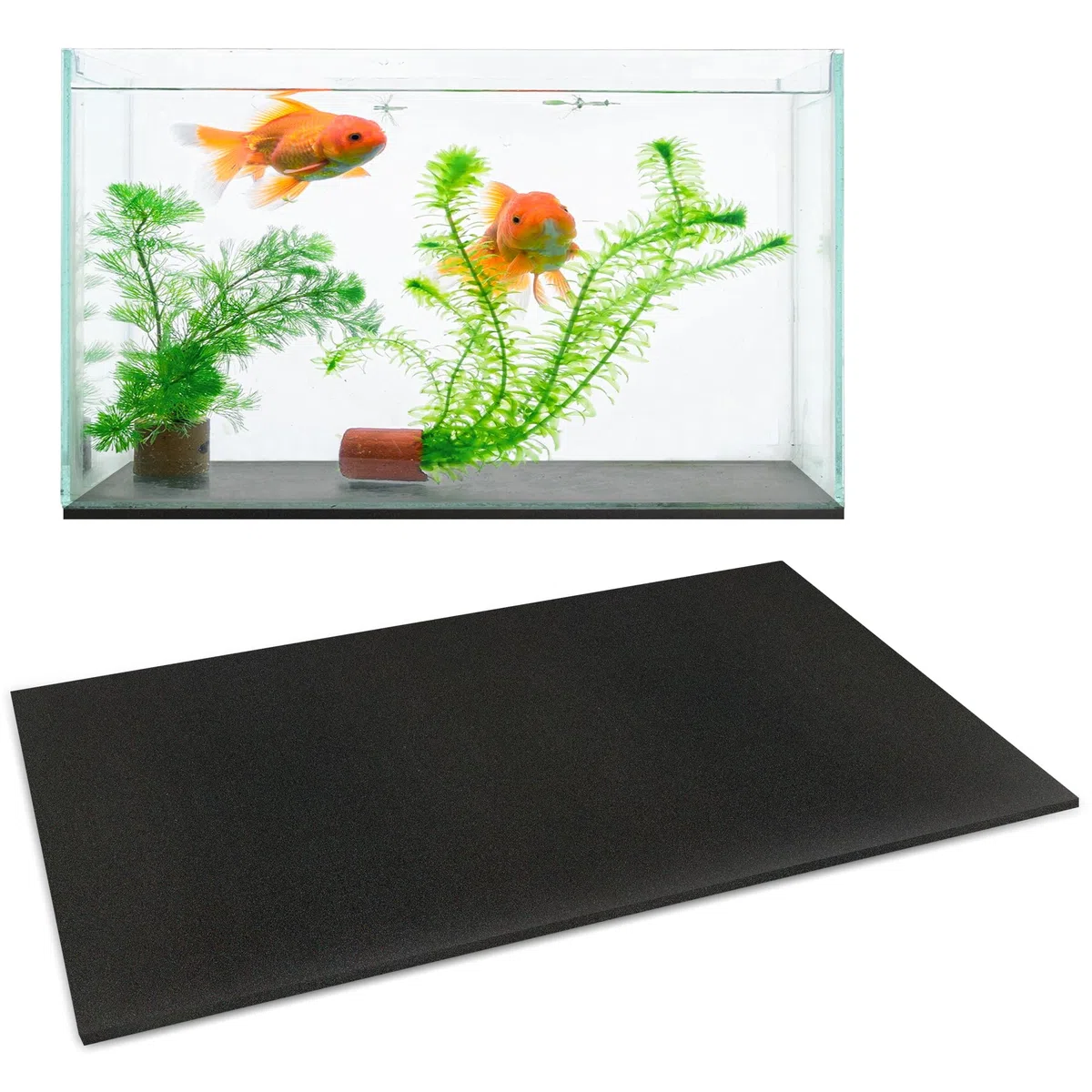 UNIFAMILY Aquarium-Nivelliermatte, 30 l, stoßdämpfend, wasserdicht, komprimierbare Neoprenmatte, schwere Unterstützung, rutschfeste Aquarium-Bodenpolster, 40 x 33 cm