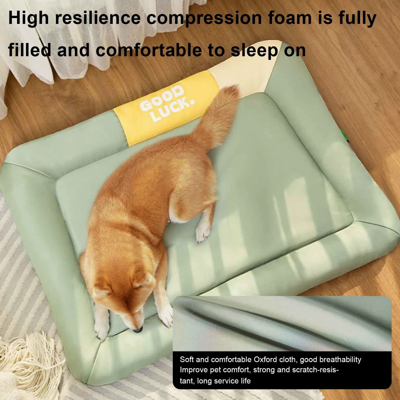 Hundebett Matratze Wasserdicht, Hundematratze Mit Rutschfestem Boden, Kühlmatte Für Hunde, Für Outdoor-Reisen, Hundekiste, Sofa, Boden, Auto,Grau,XL