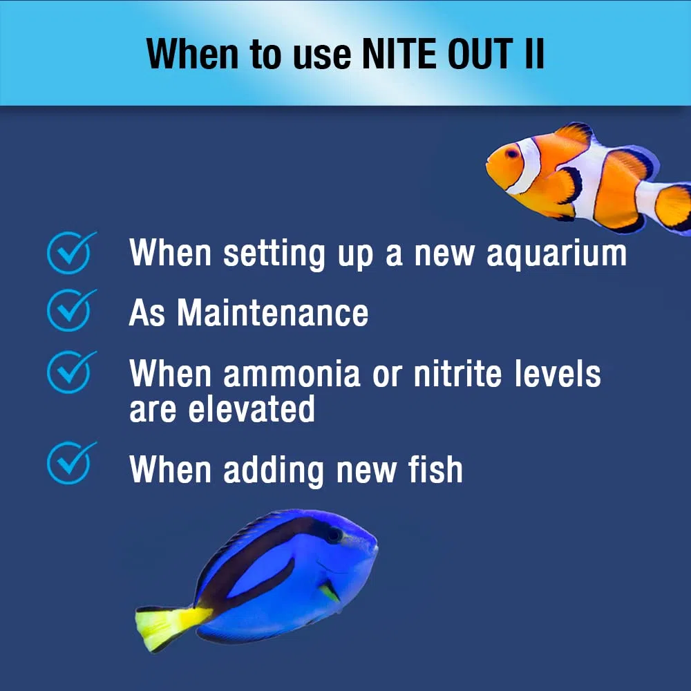 MICROBE-LIFT Nite-Out II – Bakterienstarter für Süßwasser & Meerwasser Aquarium, für schnellen Fischbesatz