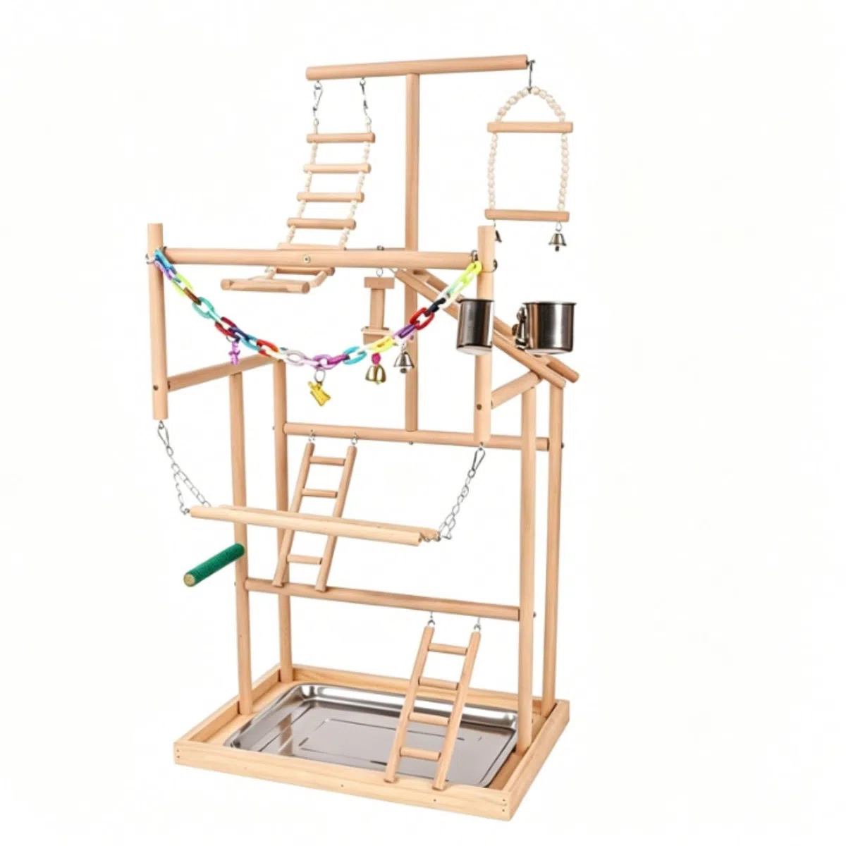 predolo Papageien-Trainingsständer stabil Papageien-Spielständer ungiftig Vogel Trainingsständer für drinnen