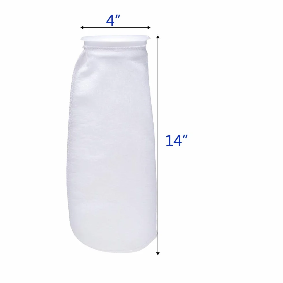 ALEGI Aquarium-Filtersocken, 10,2 x 35,6 cm, 200 Mikron – 10,2 cm Ring-Aquarium-Filz-Filterbeutel – 10 Stück