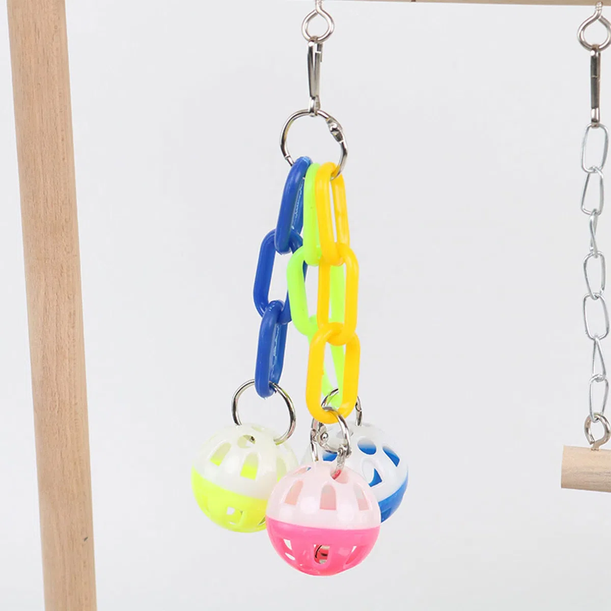 Sitzstangenständer für Vögel, Papageien, Spielständer mit Tablett aus Edelstahl, Futternäpfe, Leiterschaukel, Kauspielzeug aus Kunststoff für Vögel, Vogelspielplatz, Sitzstangenständer aus Naturholz