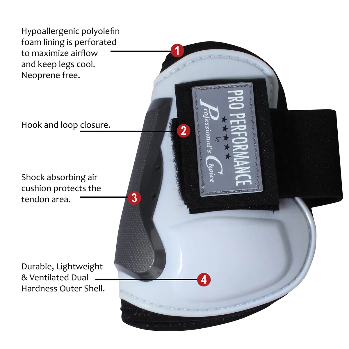 Professionals Choice Boots Horse Flexor Tendon Open Front ASRB100