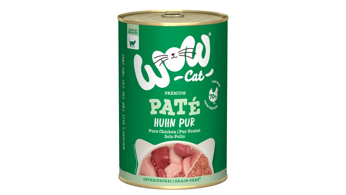 WOW Cat Adult Nassfutter Paté Huhn Pur 24 x 400g | ohne Getreide