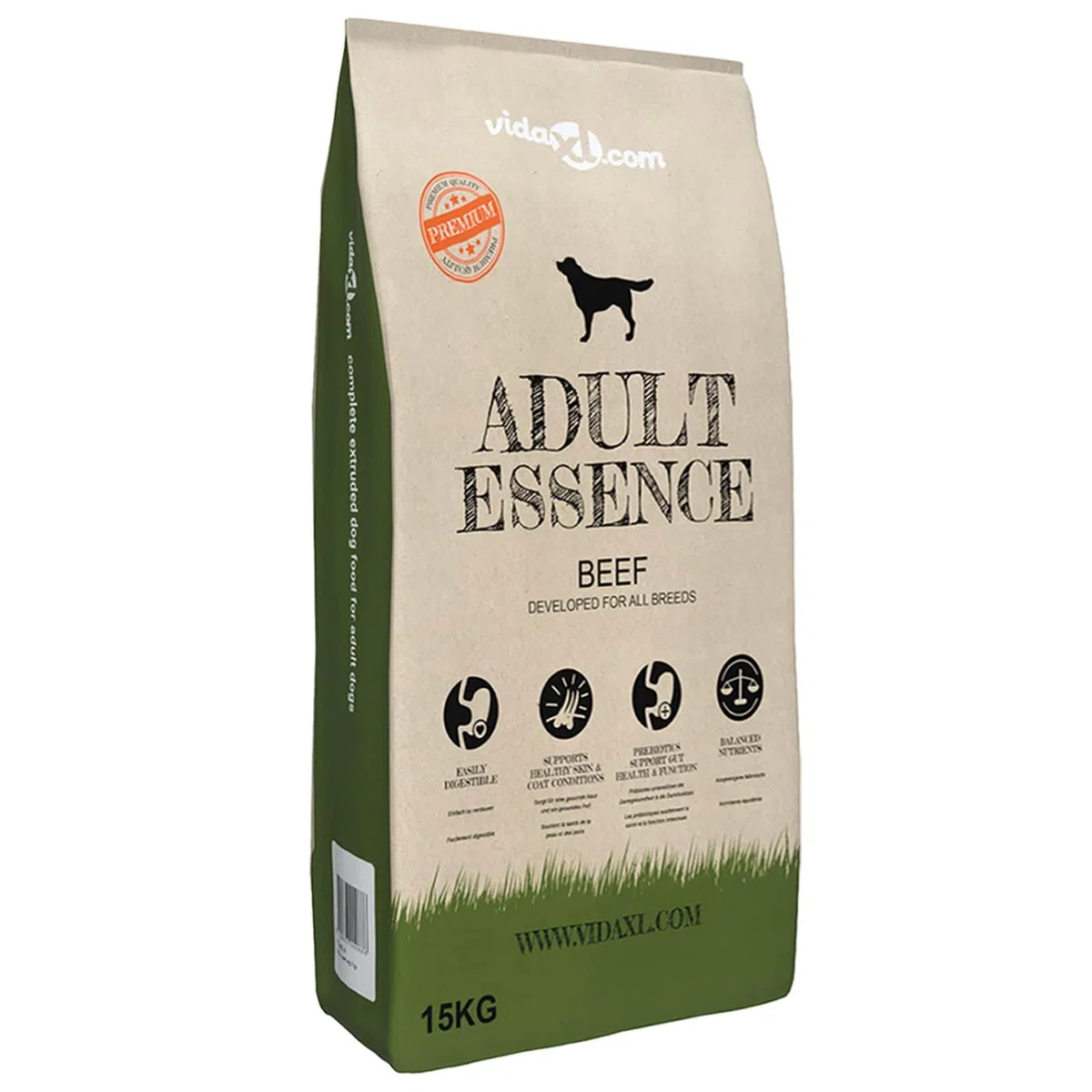 Mangloder Futterständer mit Edelstahlnäpfen und 15 kg Hundefutter, höhenverstellbar 6 bis 48 cm, pulverbeschichteter Stahlrahmen für Hund, Katze, innen und außen, rutschfest, auslaufsicher