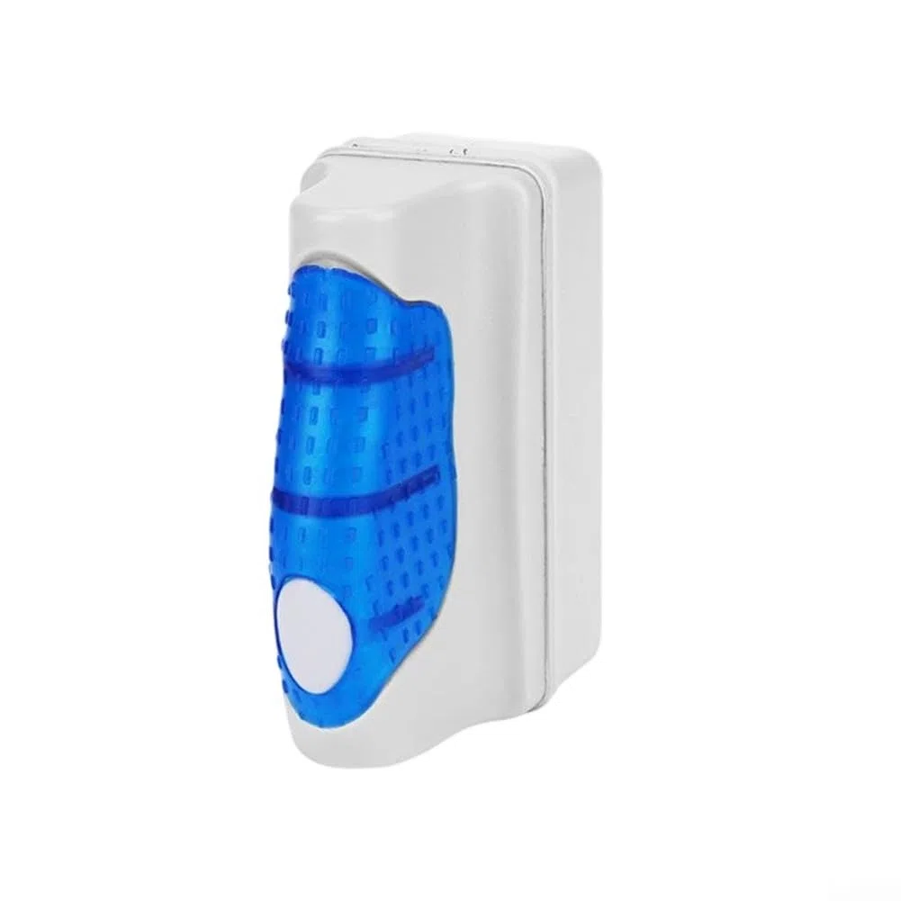 Aquarium-Reiniger, magnetischer Aquarium-Glasreiniger, schwimmendes Aquarium-Reinigungswerkzeug, keine Kratzer für Aquarien, Blau / Weiß (L)