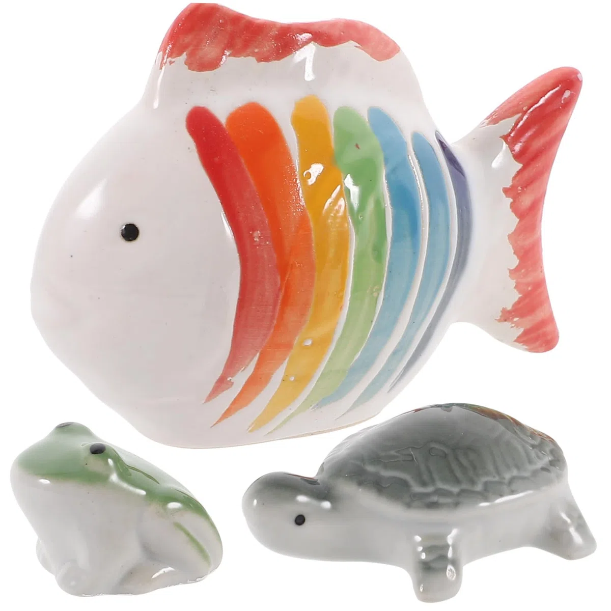 VANZACK 4 Sätze Keramische Tierdekoration Fisch Dekofiguren Für Aquarien Aquarium Schwimmendes Schwimmende Tiere Im Aquarium Aquariumschmuck Aquariendekoration Keramik 3 Stücke * 4