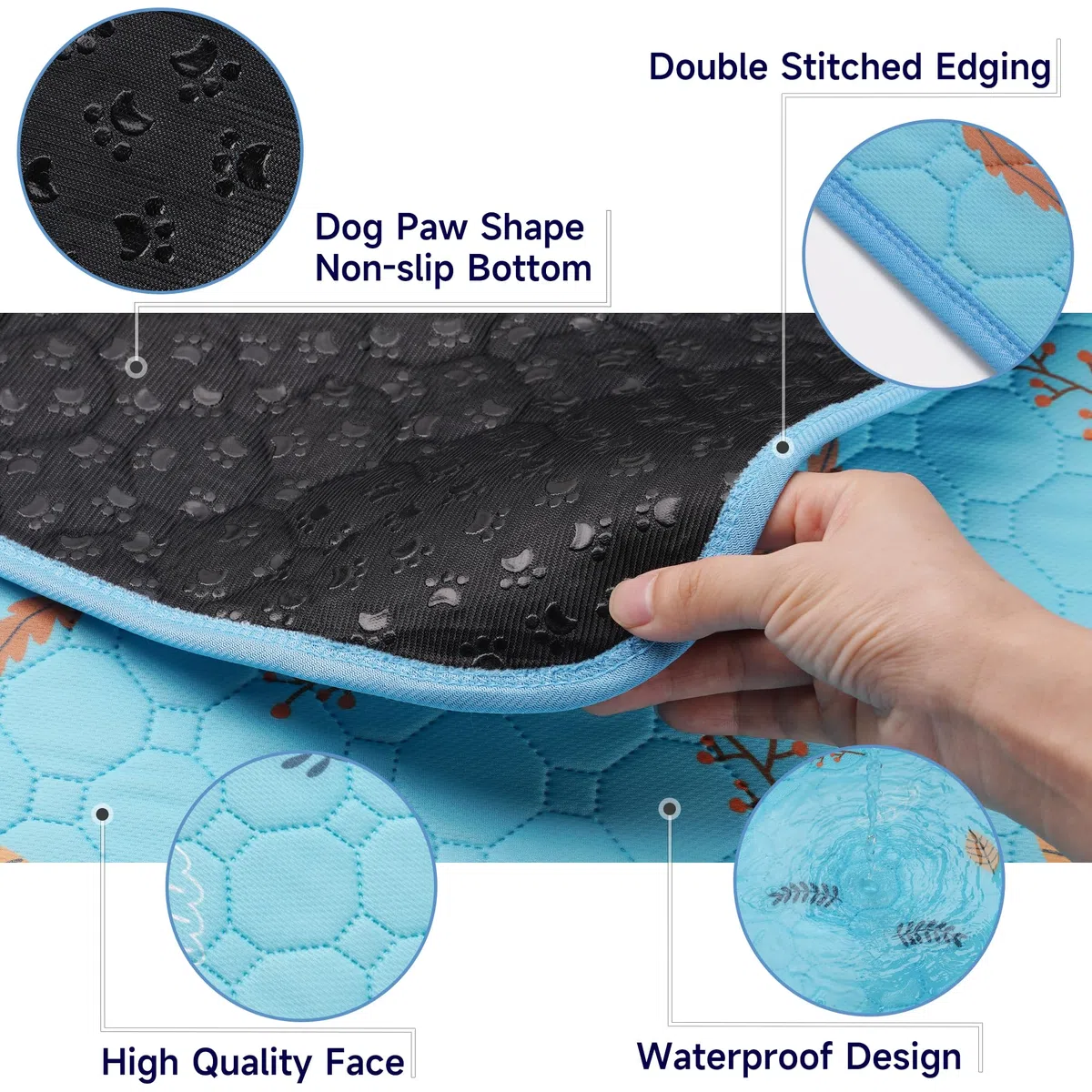 Sunheir Waschbare Meerschweinchen-Pads, 61 x 121,9 cm, wasserdicht, wiederverwendbar, für Meerschweinchen, Käfigeinlagen, saugfähige Trainingsmatte für Kleintiere, Meerschweinchen, Kaninchen, Hamster,