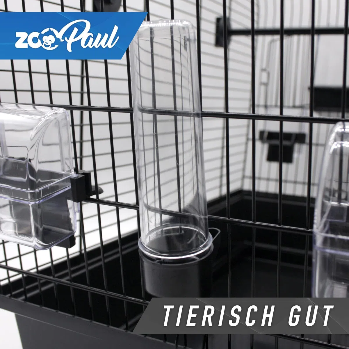 ZooPaul XXL Vogelkäfig schwarz Wellensitiche Kanarien Vogelhaus Vogelbauer