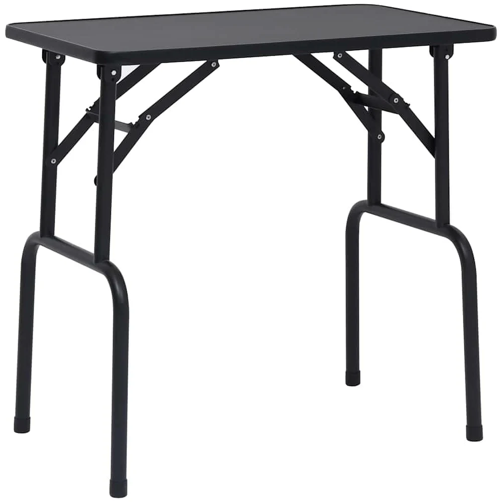 Verstellbarer Trimmtisch für Hunde mit 1 Schlaufe, klappbar, Stahlbeine, rutschfeste Oberfläche, 81x48,5x80 cm, ideal für Pflege, Bürste, Schere, Trimmer, Fellentfernung, Hund und Katze