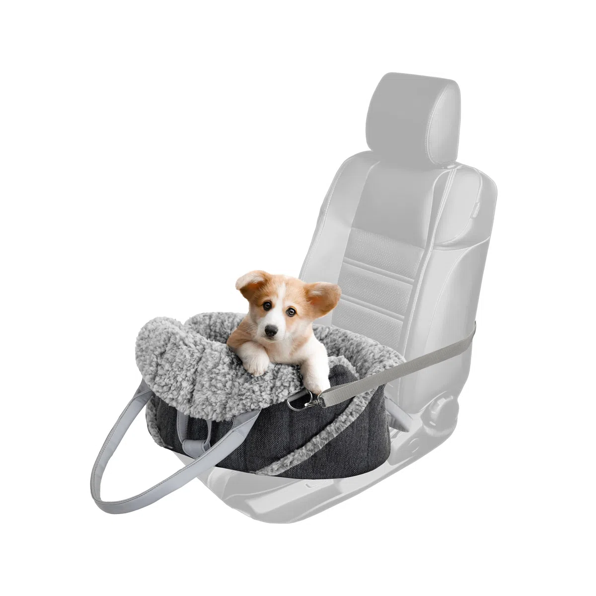 Hundetasche, Tragetuch, Tragetasche, Haustier, Transporttasche, Höhenverstellbar, Hundezubehör, Transportbox, Reise, 38x24x28 cm, Schwarz Inari