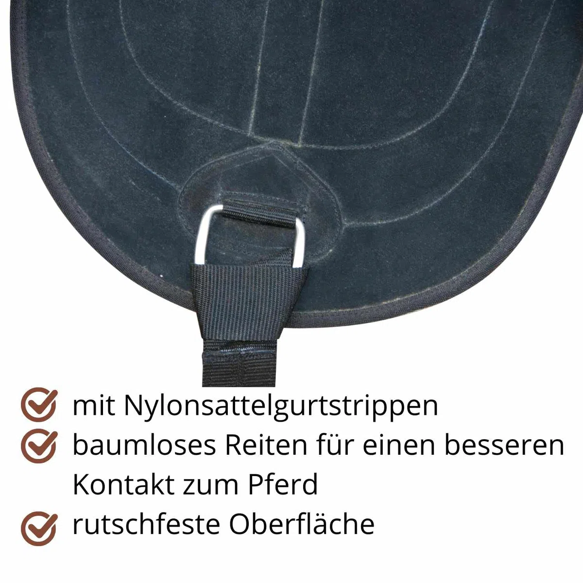 AMKA Reitpad Bareback Pad Freddie Reitkissen aus Wildleder baumlos